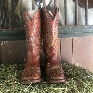 Boulet hand toiled cowboy cowgirl boots 6